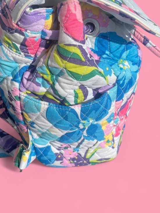 Vera Bradley Marian Floral Drawstring Backpack in Blue, Pink, Purple, Green main image 4